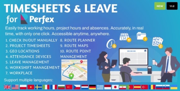 Timesheets and Leave Management for Perfex CRM v1.1.2 – Addon