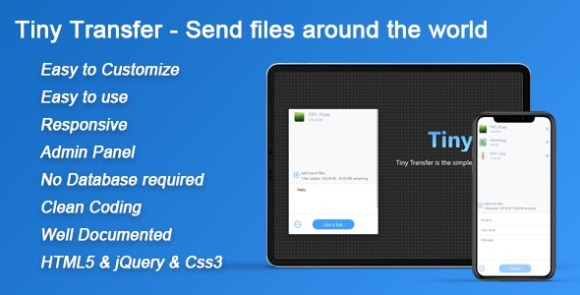 TinyTransfer v1.1.6 – Send Files Around the World PHP Script