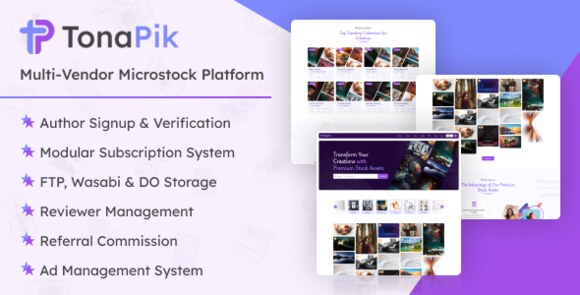 TonaPik v1.0 – Multi Vendor Microstock Platform Script