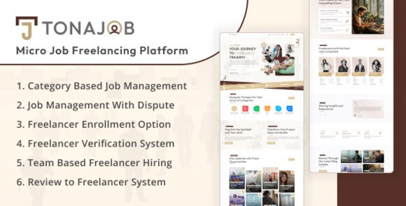 TonaJob v1.0 – MicroJob Freelancing Platform PHP Script