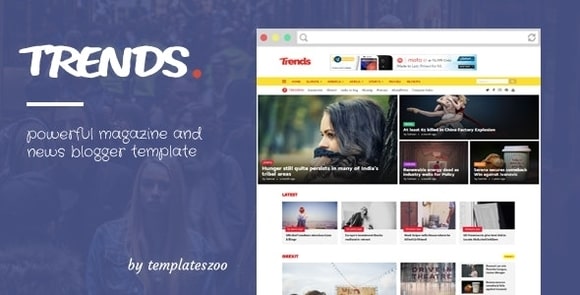 Trends – News/Magazine Responsive Blogger Template Free