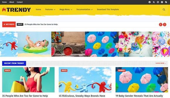 Trendy – Modern Trendy Blogger Template