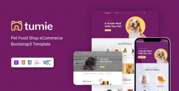 Tuime v1.0 – Animal Food Website Template Free