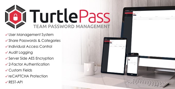 TurtlePass v1.4 – Team Password Manager PHP Script