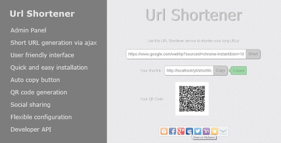 URL Shortener v1.8.0 – PHP Script