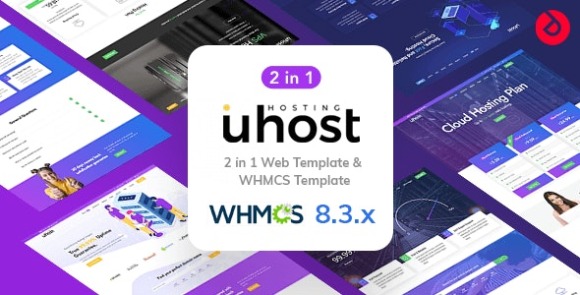 Uhost v1.6 – Modern Web Hosting & WHMCS Template Free