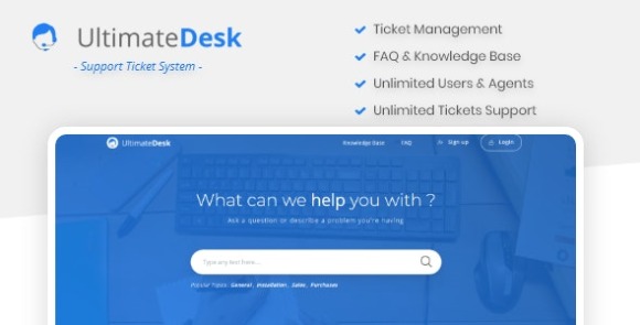 UltimateDesk v1.2 – Support Ticket System with Knowledge Base & FAQ PHP Script