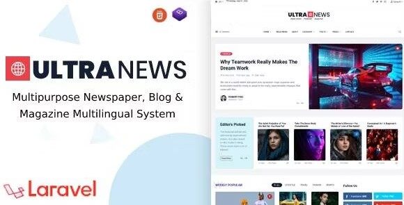 UltraNews v4.2.0 Nulled – Laravel Newspaper, Blog Multilingual System with Support AI Writer, Content Generator Script