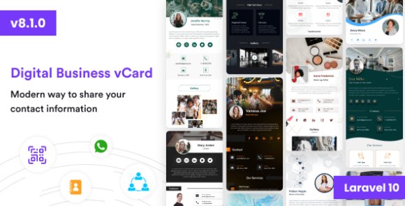VCard SaaS v14.1.0 – Digital Business Card Builder SaaS – Laravel VCard SaaS PHP Script
