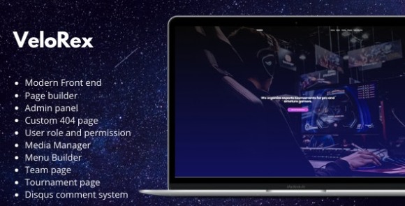 VeloRex v1.0.3 – Gaming eSports Tournament Script Free