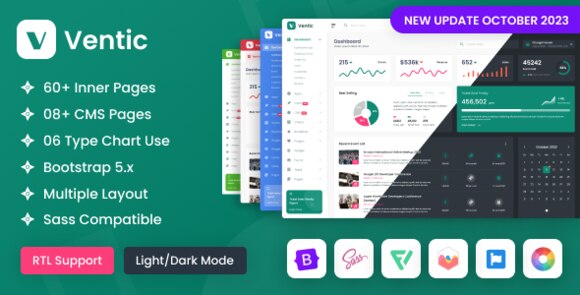 Ventic v2.1 – Event Ticketing Bootstrap 5 Admin Template