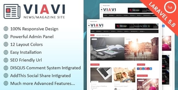 Viavi v1.0.3 – News, Magazine, Blog Script Free Download