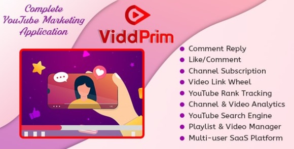 ViddPrim v1.2.1 Nulled – Complete YouTube Marketing Application (SaaS Platform)