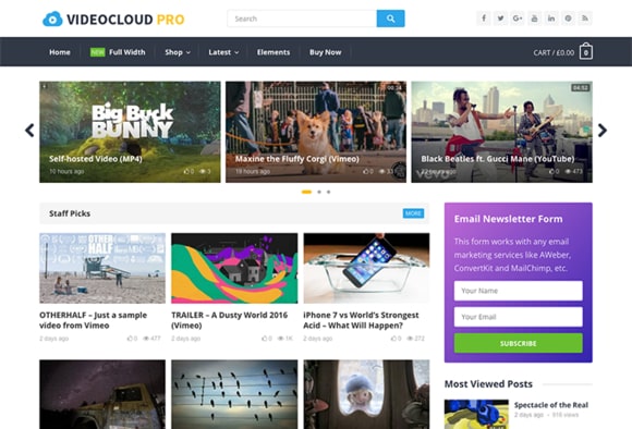 VideoCloud Pro v1.2 – WordPress Video Theme