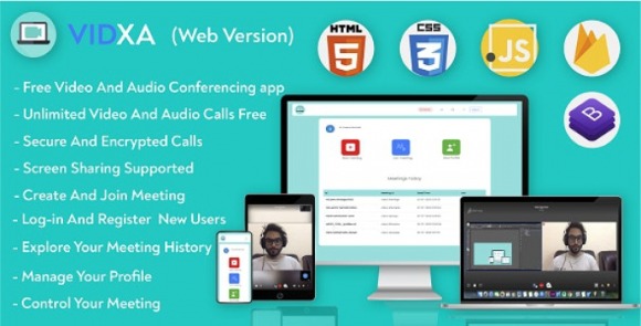 Vidxa (WEB) v1.5 – Free Video Conferencing for Live Class, Meeting, Webinar, Online Training Software