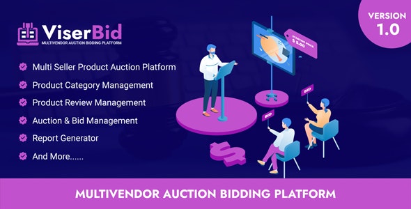 ViserBid v1.0 – Multivendor Auction Bidding Platform PHP Script