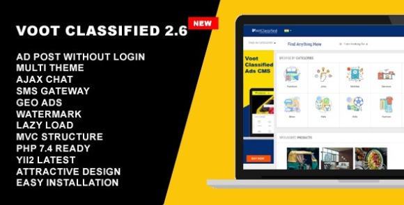 Voot Classified v2.6 – Classified Ads CMS PHP Script