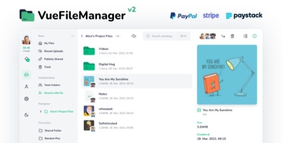 Vue File Manager Pro v2.2.0.2 Nulled – Your Professional Storage Cloud Platform Script