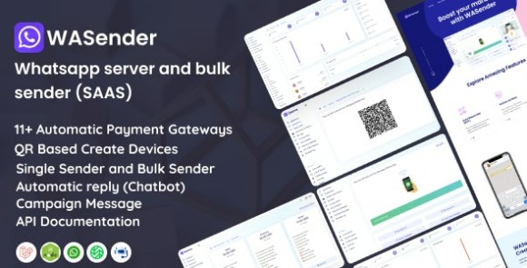 WASender v5.0 Nulled – WhatsApp Server and Bulk Sender (SAAS) PHP Script
