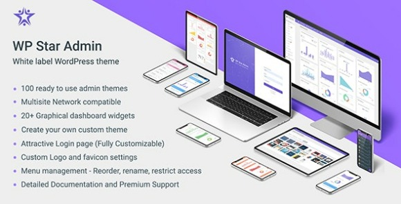 WP Star v1.1 – White Label WordPress Admin Theme Free