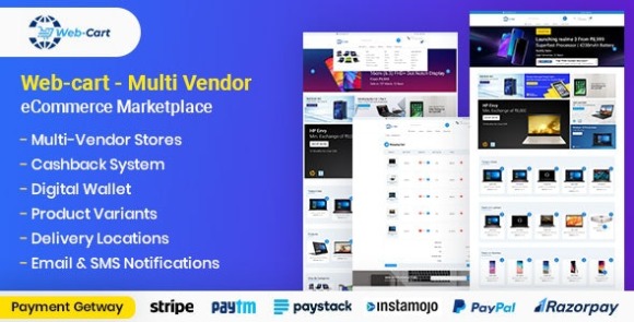 Web-cart v4.3 – Multi Vendor eCommerce Marketplace Script