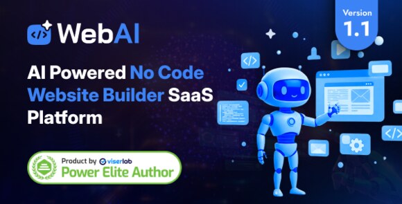 WebAI v1.1 Nulled – AI Powered No Code Website Builder SaaS Platform Script