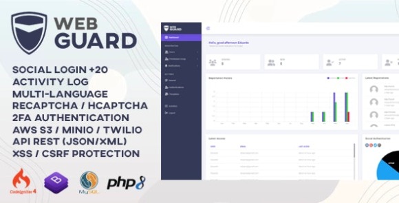 WebGuard v1.3.0 Nulled – Advanced PHP Login and User Management Script