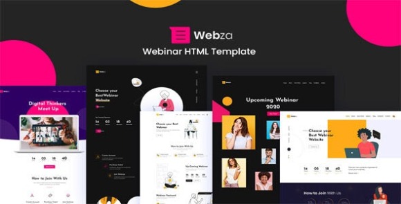 Webza v1.0 – Webinar Landing Page HTML Template Free