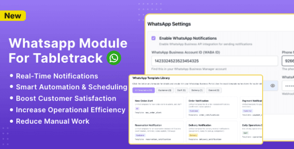 WhatsApp Module for TableTrack v1.0.11 – Addon