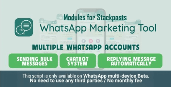 WhatsApp Marketing Tool Module For Stackposts v3.0 – Addon