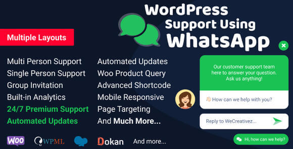 WordPress Support Using WhatsApp v2.5.3