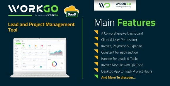WorkGo SaaS v4.6 – Lead and Project Management Tool PHP Script