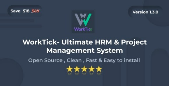 WorkTick v1.3.0 – HRM & Project Management PHP Script
