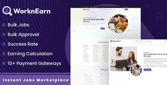 WorknEarn v1.0.0 – Instant Jobs Marketplace PHP Script