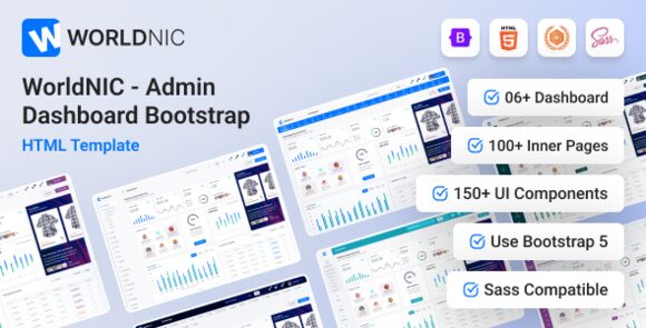 Worldnic v1.1 – Bootstrap Admin Dashboard Template