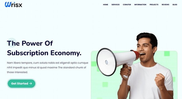 Wrisx – Services and Portfolio Blogger Template