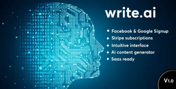Write.ai v1.0 – AI Content Generation Tool (SAAS) PHP Script