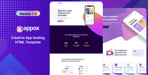 Xappox – App Landing Page Template