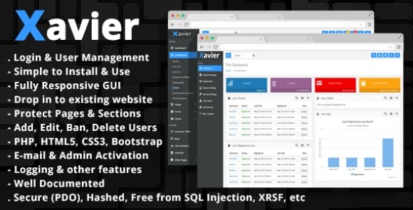Xavier v3.2 – PHP Login Script & User Management Admin Panel PHP Script Free