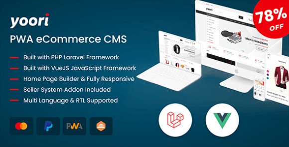 YOORI v2.0 Nulled – Laravel Vue Multi-Vendor PWA eCommerce CMS Script