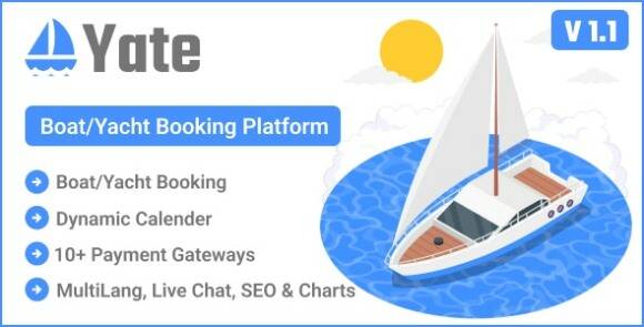 Yate v1.1.0 – Boat/Yacht Booking Platform PHP Script