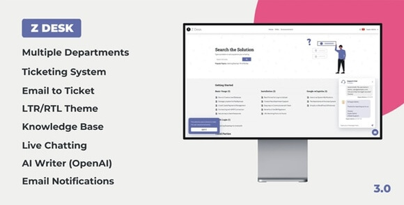 Z Desk v3.0 Nulled – Support Tickets System with Knowledge Base and FAQs PHP Script