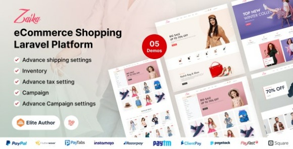 Zaika eCommerce CMS v2.1.0 Nulled – Laravel eCommerce Shopping Platform Script