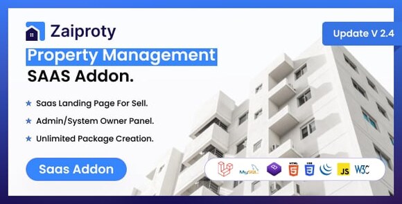 Zaiproty v2.4 – Property Management SAAS Addon