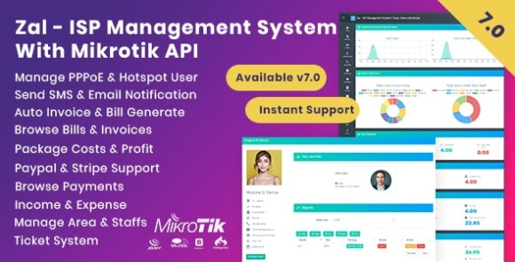 Zal v7.0 Nulled – ISP Management System With Mikrotik API PHP Script