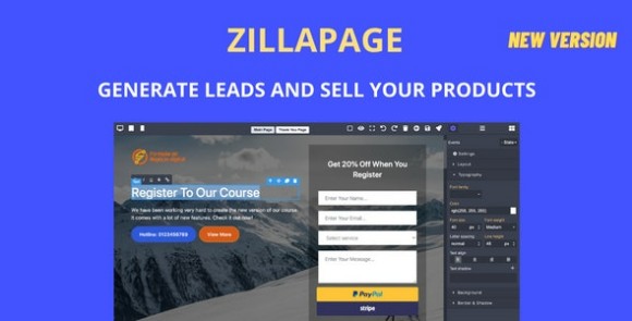 Zillapage v1.2.1 Nulled – Landing Page and Ecommerce Builder PHP Script