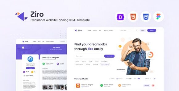 Ziro v1.0 – Freelancer Directory Website HTML Template