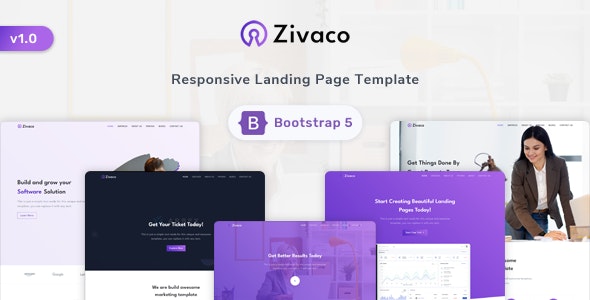 Zivaco v1.0 – Responsive Landing Page Template Free