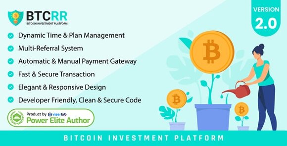 btcRR v2.0 Nulled – Bitcoin Investment Platform Script
