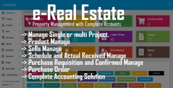 e-Real Estate v1.0 – Property Management with Complete Accounts PHP Script